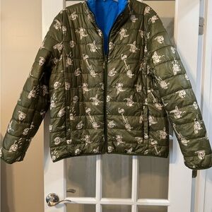 Disney store men’s Donald Duck reversible jacket- size large